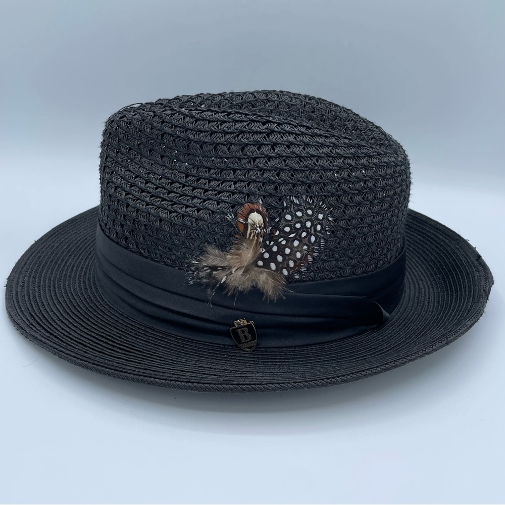 Bruno Capelo Luxury Fedora Hat Large Black